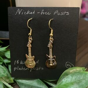 Handmade guitar earrings